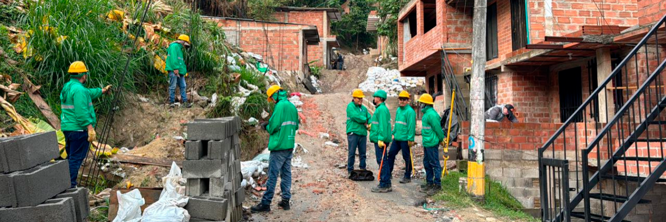 Tres inmuebles tuvieron que ser demolidos. /FOTO: ALCALDÍA DE MEDELLÍN.