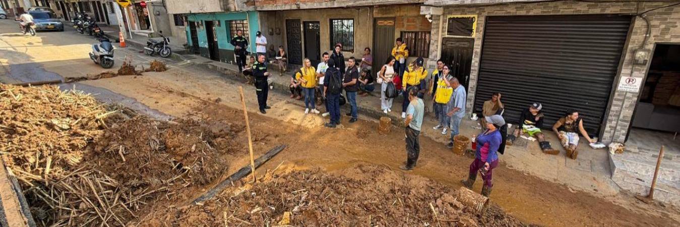 Deslizamiento en Las Estancias. FOTO: ALCALDÍA DE MEDELLÍN