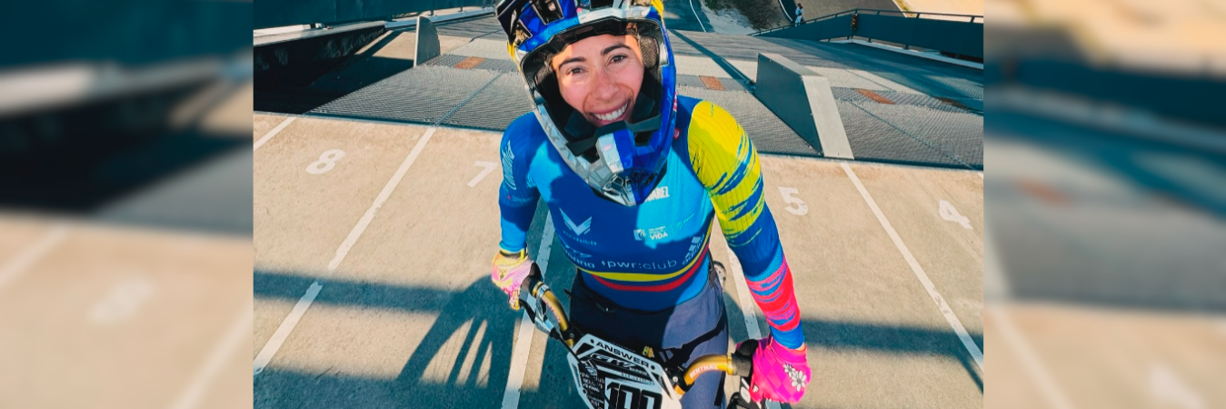 Mariana Pajón clasificó en la rama femenina junto a Gabriela Bolle. /FOTO: INSTAGRAM @marianapajon