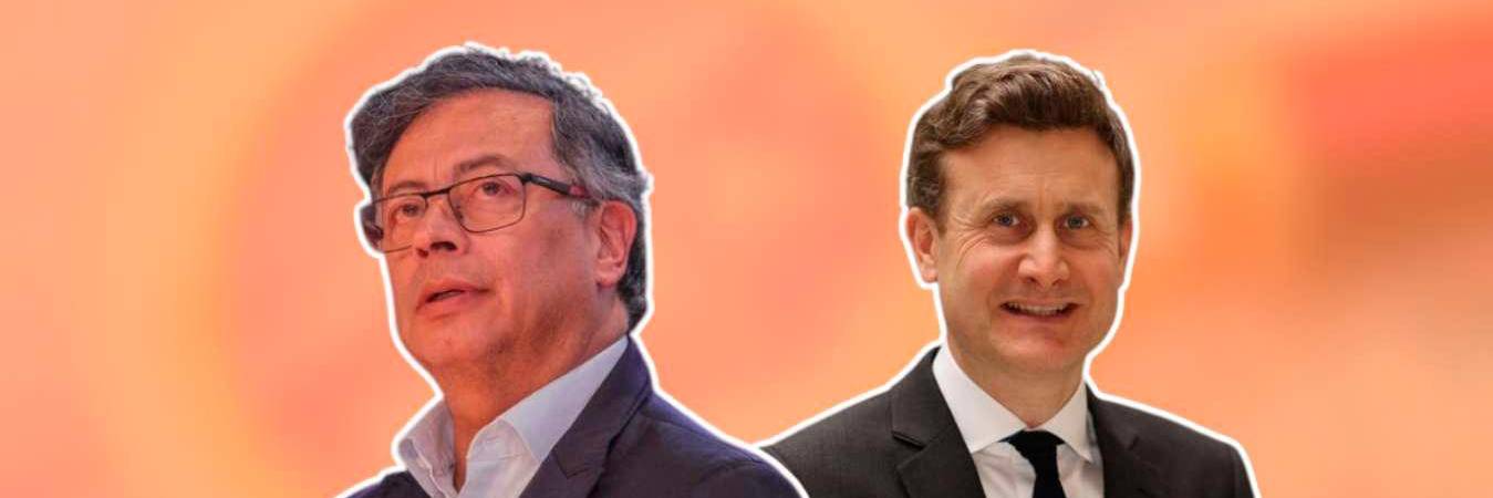 Gustavo Petro (izquierda) y George Hodgson (derecha). / FOTO: TOMADA DE REDES SOCIALES