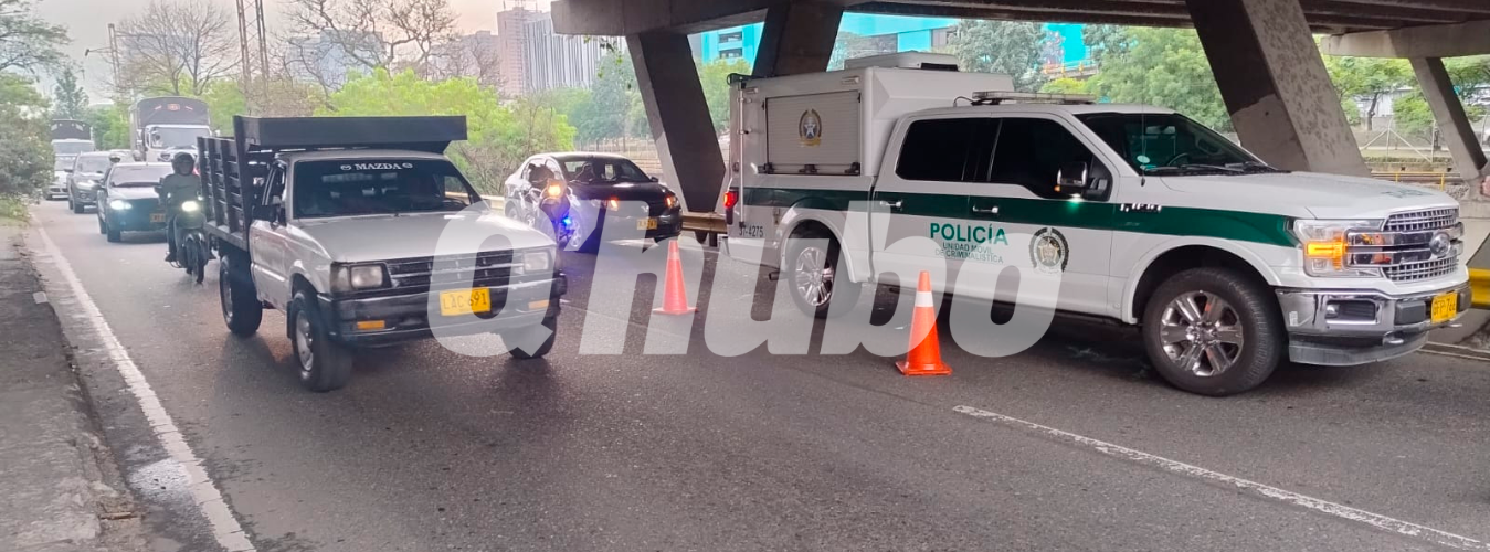 Cerraron un costado de la vía para poder hacer las labores judiciales. /FOTO: ARNALDO DÍAZ