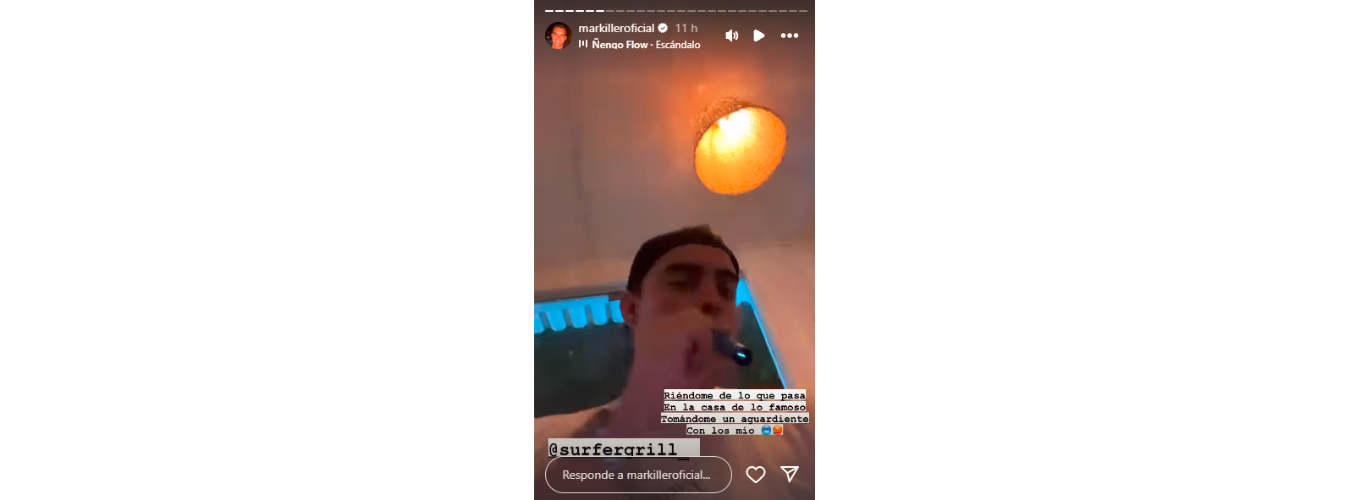 El italiano publicó en sus redes que vio el capítulo de La Casa de los Famosos. / FOTO: CAPTURA DE PANTALLA