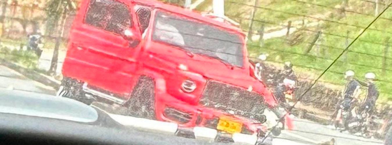 No se reportaron lesionados en el accidente. /FOTO: CORTESÍA DENUNCIAS ANTIOQUIA