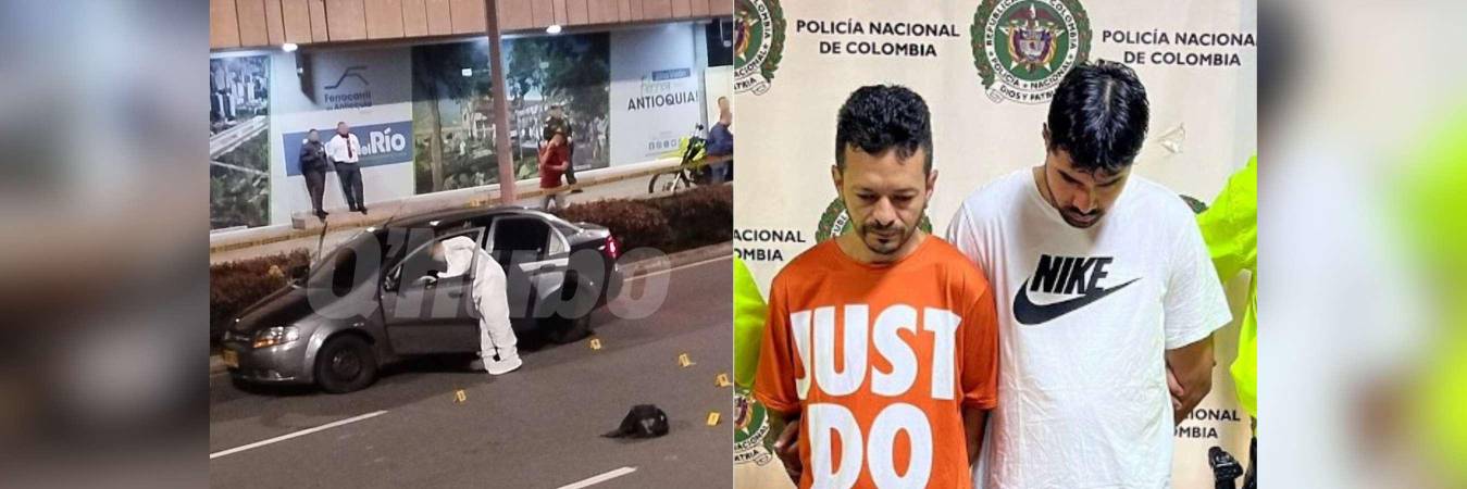 A la izquierda, el vehículo en el que iban las víctimas. A la derecha, Daniel Rivera y Kevin Corrales, condenados por ese hecho. /FOTO: CORTESÍA 