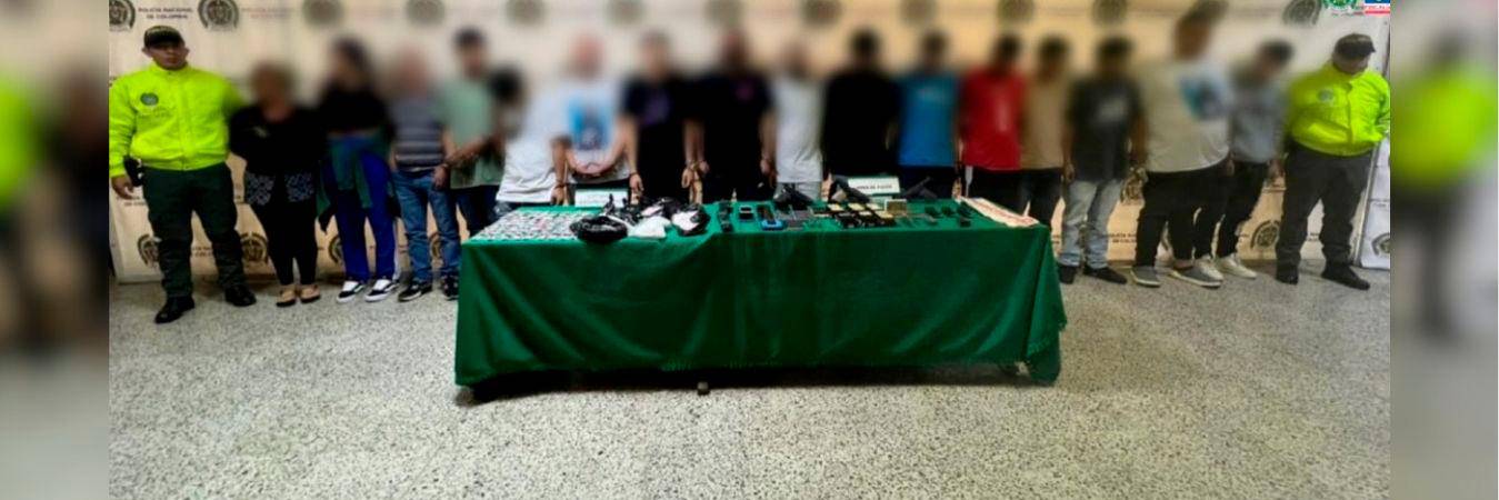 Imagen del momento de las capturas entre los que están los 14 condenados. /FOTO: CORTESÍA 