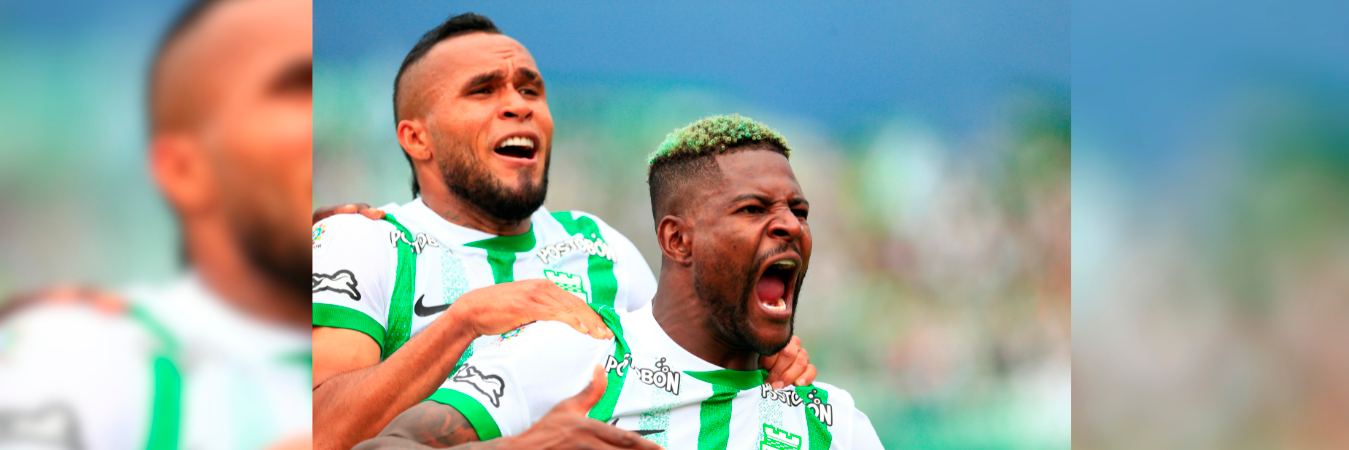 Dairon Asprilla marcó el último gol de Atlético Nacional ante Unión Magdalena por la Liga BetPlay. /FOTO: CAMILO SUÁREZ