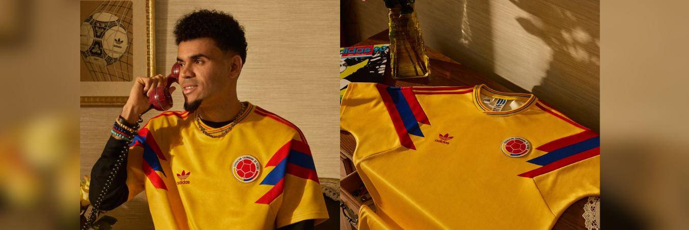 Nueva camiseta retro de la Selección Colombia. FOTO: @FCFSELECCIONCOL