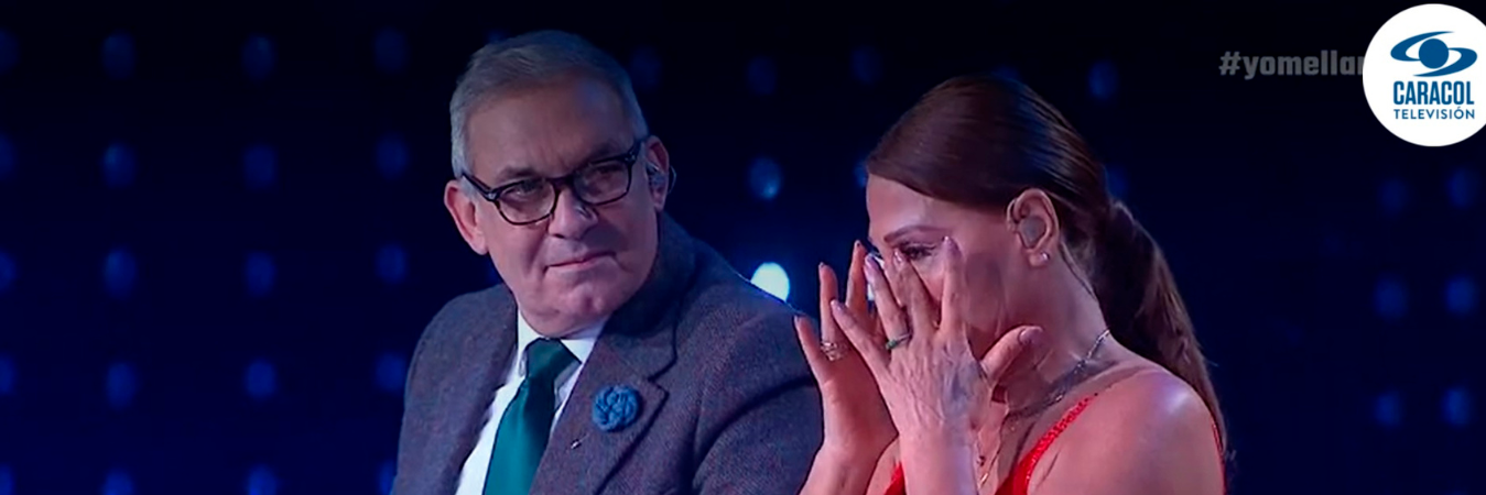 César Escola y Amparo Grisales en ‘Yo me llamo’. /FOTO: TOMADA DEL VIDEO