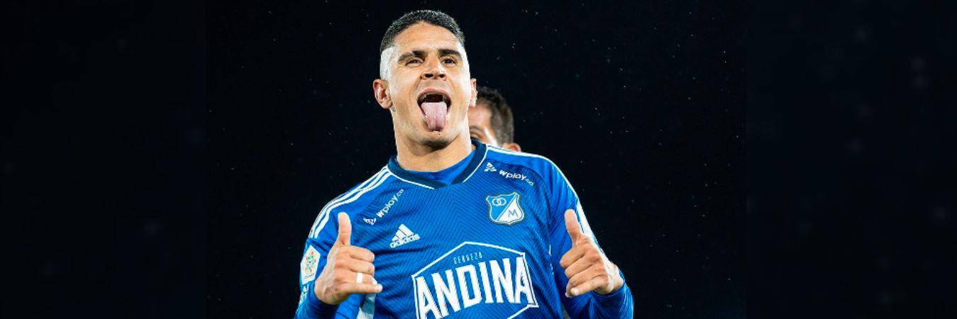 Daniel Cataño celebrando un gol con Millonarios. /FOTO: INSTAGRAM @danielcatano10