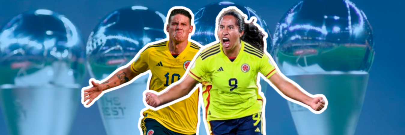 James Rodríguez y Mayra Ramírez son figuras en la Selección Colombia. /FOTOS: FIFA - REDES SOCIALES 