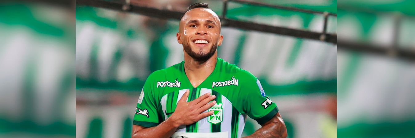 Andrés Sarmiento marcó doblete en el duelo ante Santa Fe. /FOTO: MANUEL SALDARRIAGA 