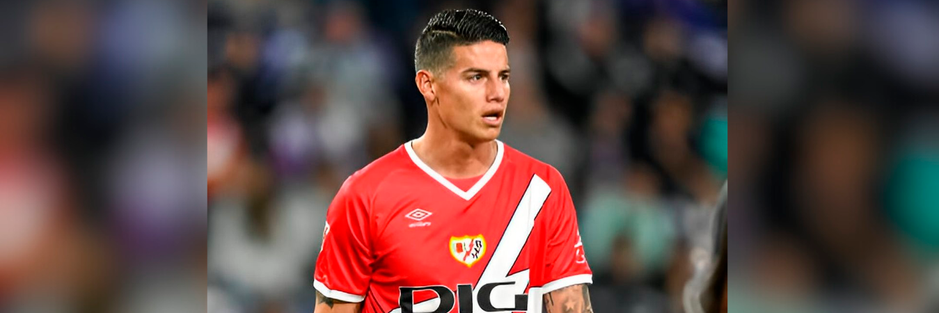 James Rodríguez disputando un partido con Rayo Vallecano. /FOTO: INSTAGRAM @jamesrodriguez10