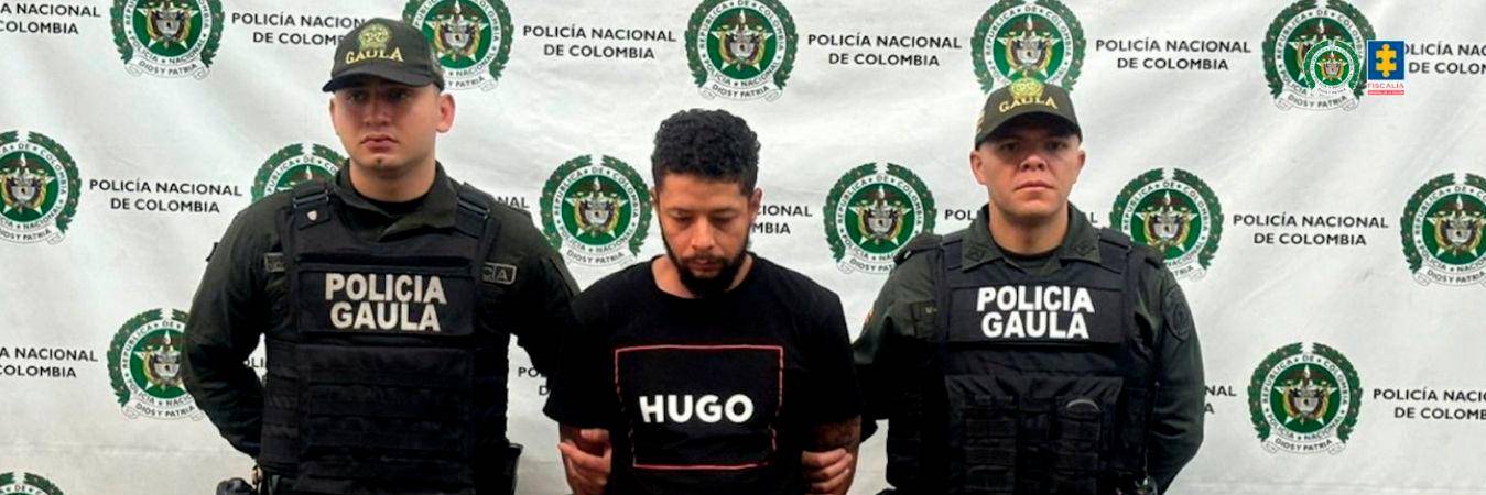 Harold David Rodríguez Calderón tras ser capturado por el Gaula de la Policía. / FOTO: CORTESÍA