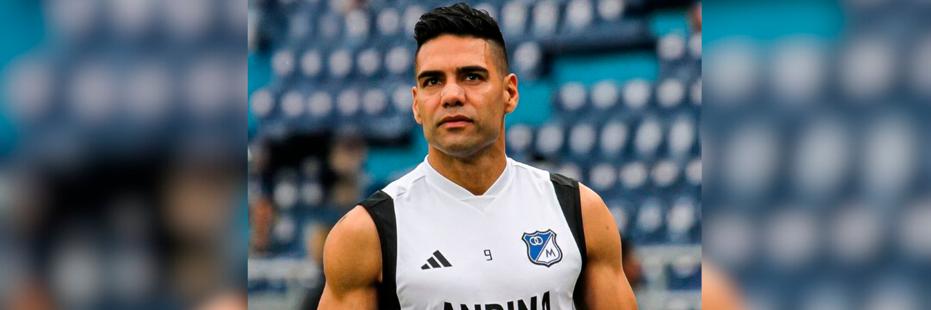 Radamel Falcao García, jugador de Millonarios. /FOTO: INSTAGRAM @SantiagoRuizJ - @azul_total