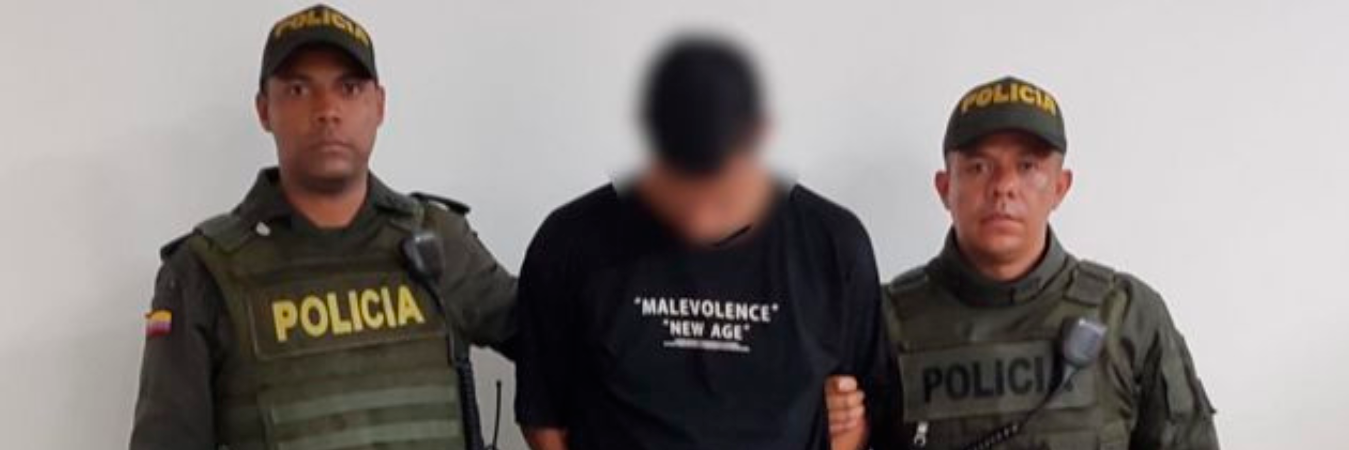 Captura de hombre en El Poblado. /FOTO: POLICÍA METROPOLITANA DE VALLE DEL ABURRÁ