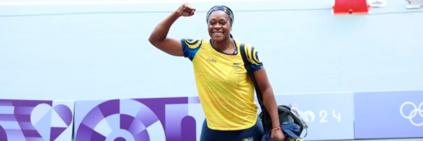 Flor Denis Ruiz superó la marca estándar de clasificación, fijada en 62.00 metros. /FOTO: X @OlimpicoCol