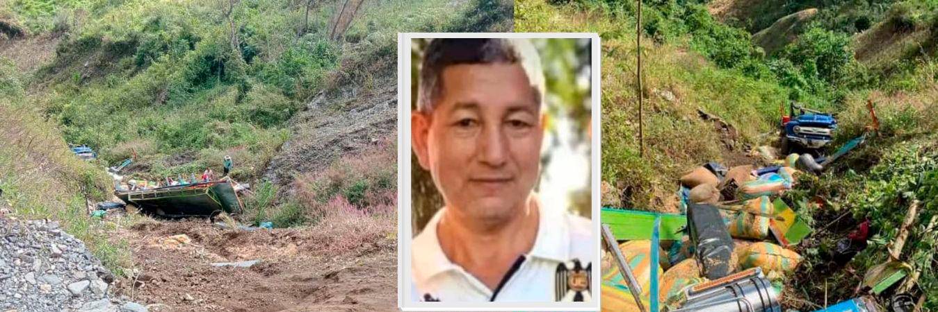 Él era Libardo Quiroz Tamayo, conductor del bus escalera que falleció en el accidente. /FOTOS: CORTESÍA DENUNCIAS ANTIOQUIA Y TOMADA DE FACEBOOK Santa Rita Ituango