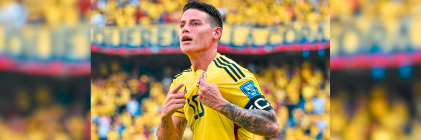 James Rodríguez celebrando un gol con la Selección Colombia. /FOTO: INSTAGRAM @jamesrodriguez10