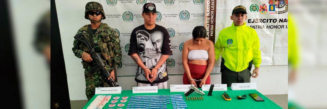 Ellos son Éver Alexis Espeleta Meza, alias el Gordo, y Diana Suley Cadavid Sánchez. /FOTO: CORTESÍA 