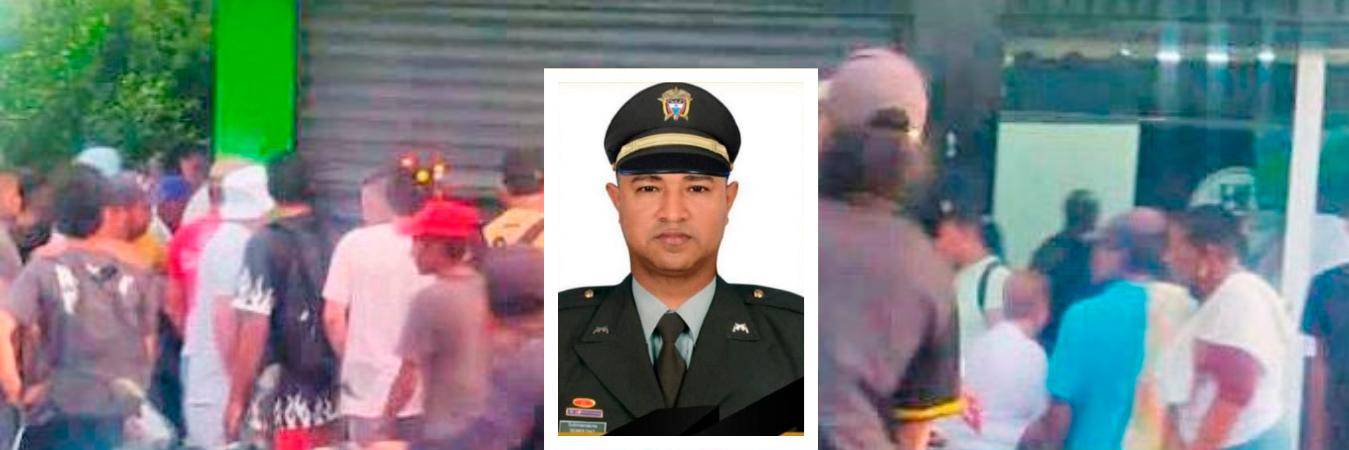 El asesinato del policía ocurrió en un establecimiento de comercio del barrio Pueblo Nuevo. / FOTO: CORTESÍA.