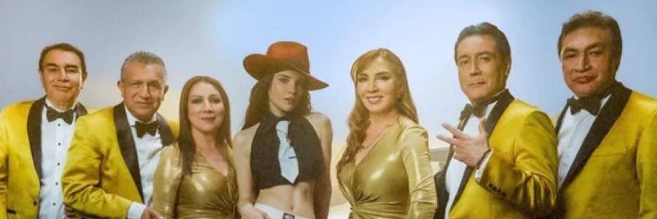 Belinda (centro) junto a los Ángeles Azules. FOTO: SPOTIFY