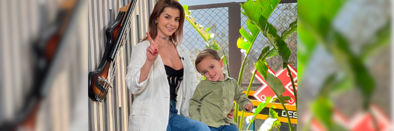 Presentadora Carolina Cruz junto a su hijo Salvador. /FOTO: INSTAGRAM @carolinacruzosorio