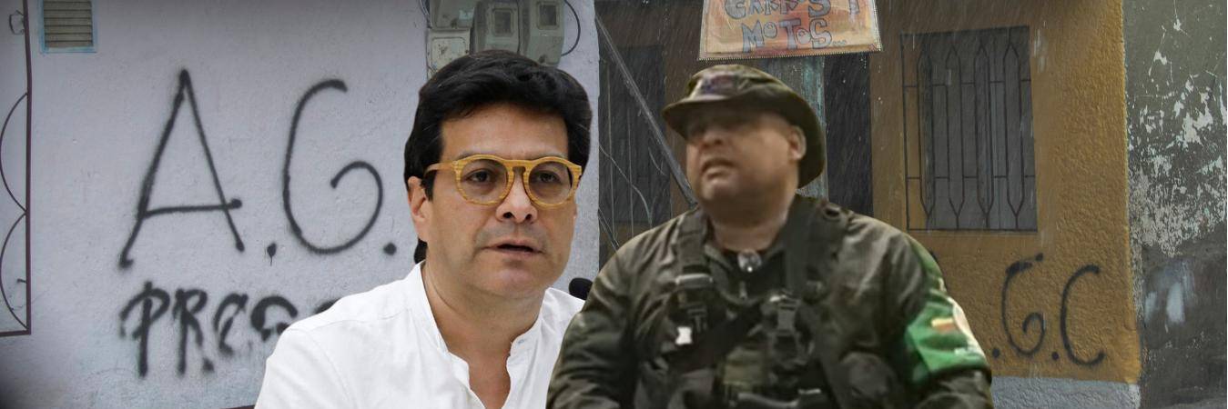 Danilo Rueda, ex alto comisionado para la Paz (Izq.), habría entablado conversaciones con alias Jerónimo, comandante del Clan del Golfo (Der.). FOTOS: ARCHIVO RÓBINSON SÁENZ (FONDO), COLOMBIA INFORMA (DANILO RUEDA) E INFOBAE (ALIAS JERÓNIMO).