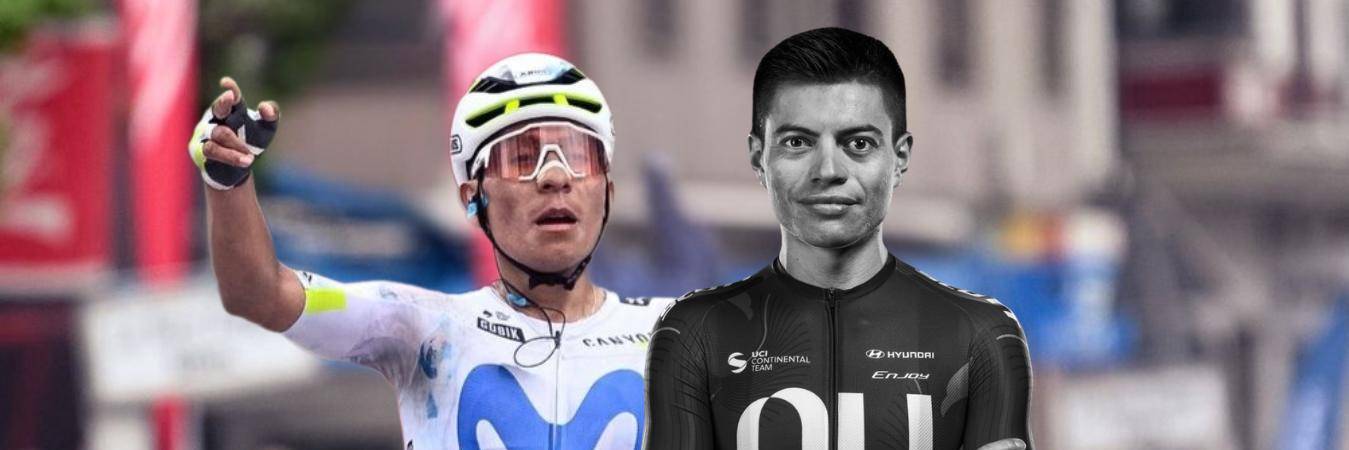 Nairo Quintana (izq) y Critian Muñoz (der), ciclistas colombianos. FOTOS: VUELTA ASTURIAS Y EQUIPO NU COLOMBIA