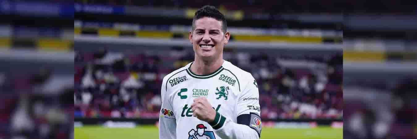 James Rodríguez debutó ante el Atlas de su compatriota Camilo Vargas. /FOTO: INSTAGRAM @jamesrodriguez10