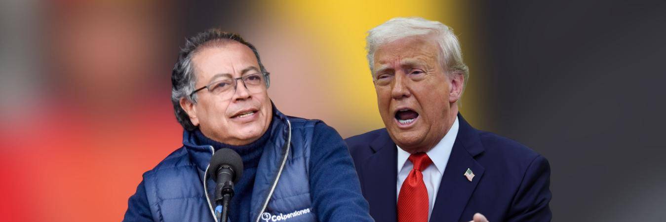 Gustavo Petro pidió marchar por “amenazas” de Trump. FOTOS: GETTY IMAGES, COLPRENSA