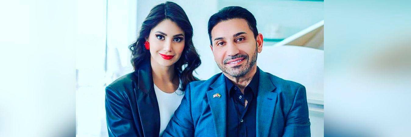 Andrea Aguilera y Fereidoun Khalilian. /FOTO: TOMADA DE INSTAGRAM. 