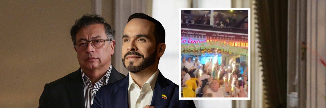 En la 70, en Medellín, celebraron el cambio de Gobierno. Gustavo Petro finaliza y De la Espriella inicia su mandato. FOTOS: COLPRENSA Y PULSO NARIÑO 