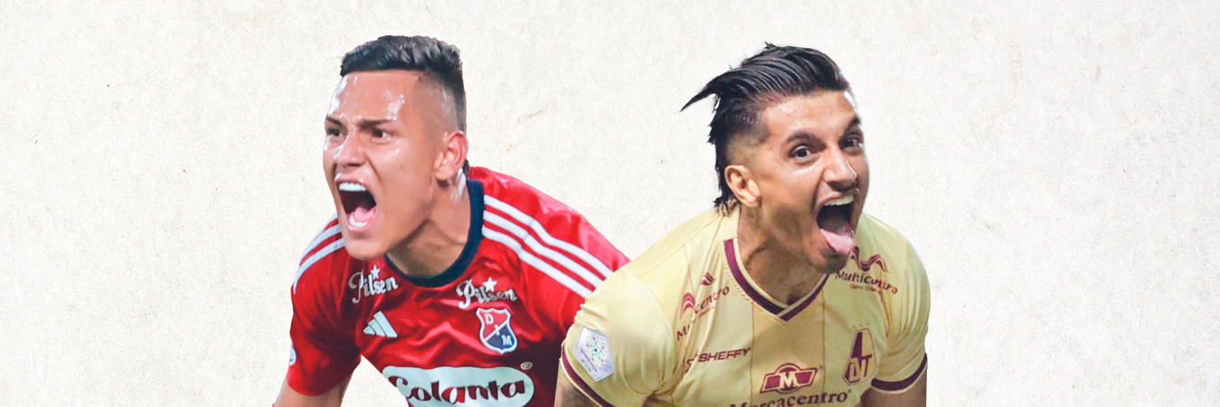 Jaime Peralta (izq) y Yeison Guzmán (der) anotaron en sus últimos partidos. /FOTOS: MANUEL SALDARRIAGA Y @cdtolima