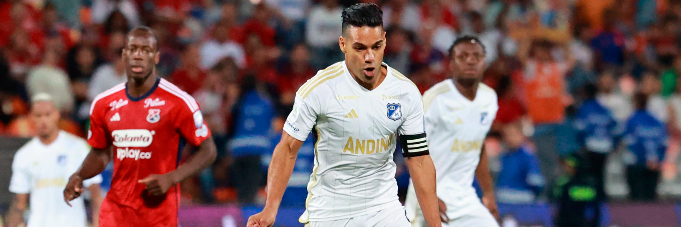 Radamel Falcao García debutando en la Liga ante Independiente Medellín. /FOTO: MANUEL SALDARRIAGA