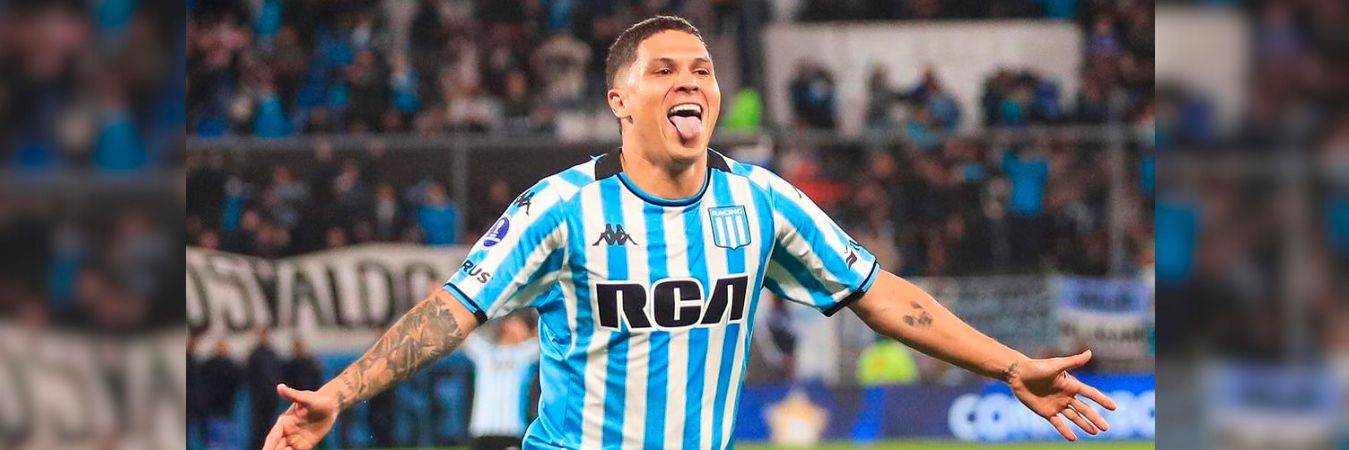 Juan Fernando Quintero quiere regresar a Colombia debido a asuntos personales. /FOTO: X @RacingClub