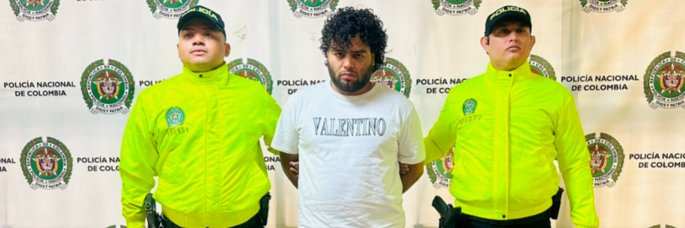 Kevin Arley Cano Muñoz tras su captura. /FOTO: CORTESÍA