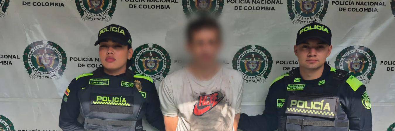 El señalado delincuente quedó en poder de la Fiscalía. /FOTO: CORTESÍA.