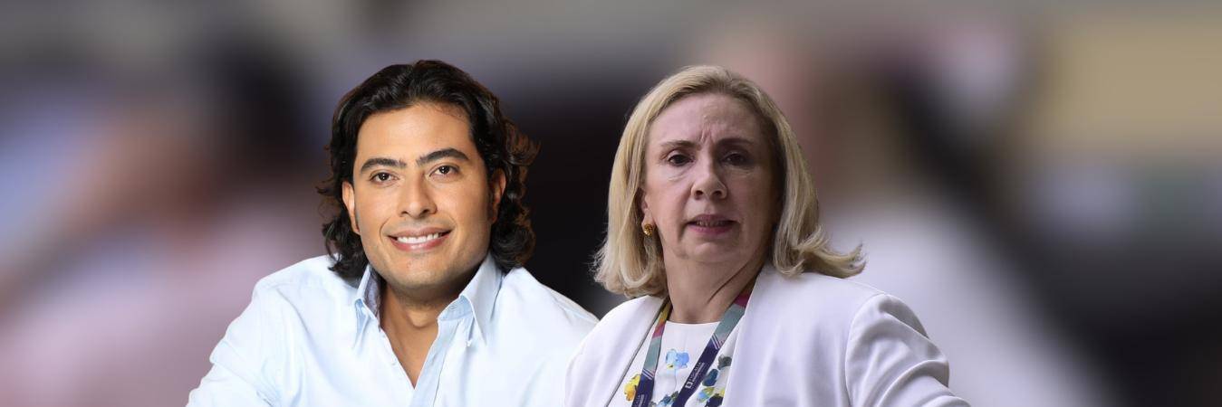 Nicolás Petro y exfiscal Lucy Marcela Laborde Betancourt. FOTOS: REDES SOCIALES Y ZONA CERO