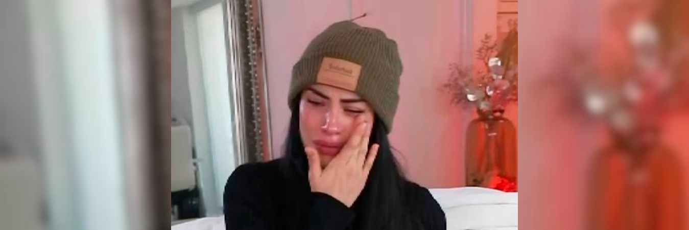 Jessica Cediel lloró mientras contaba en una entrevista cómo se lesionó. /FOTO: CAPTURA DE VIDEO