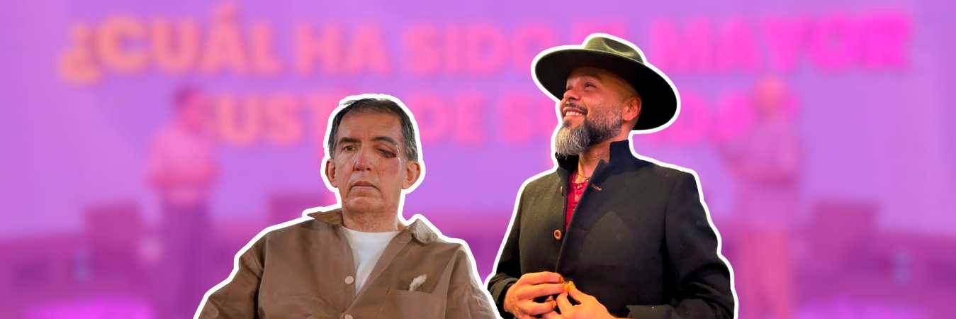 El fallecido Luis Alfredo Garavito y el presentador Carlos Vargas. / FOTO: CAPTURA DE PANTALLA