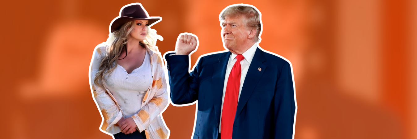 La mujer testificó en el juicio contra Trump. / FOTO: @THESTORMYDANIELS Y @REALDONALDTRUMP