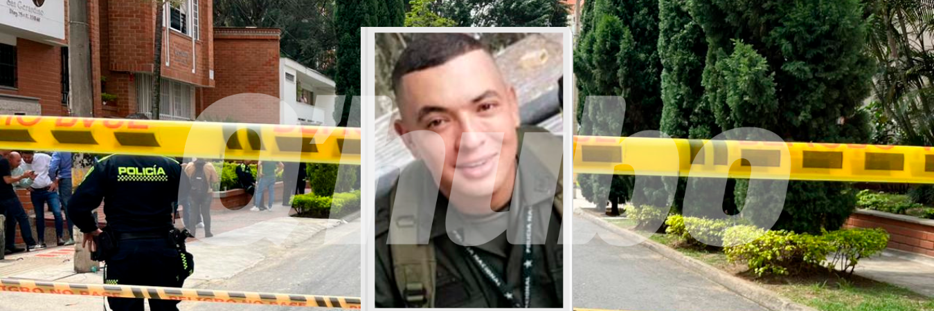 En este lugar quedó el cuerpo sin vida del uniformado. /FOTO: ANDRÉS FELIPE OSORIO