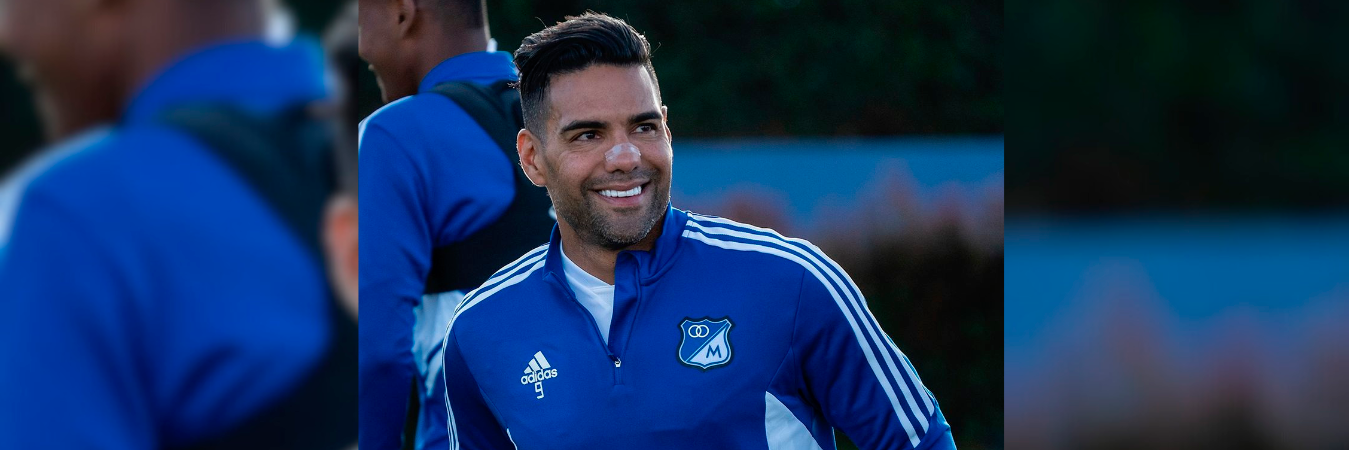Radamel Falcao García, fichaje estrella de Millonarios el semestre pasado. /FOTO: INSTAGRAM @millosfcoficial