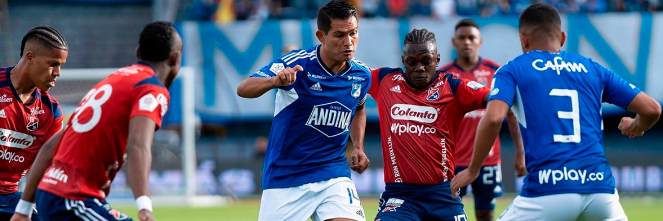 Independiente Medellín ante Millonarios en el estadio El Campín. /FOTO: X @MillosFCoficial