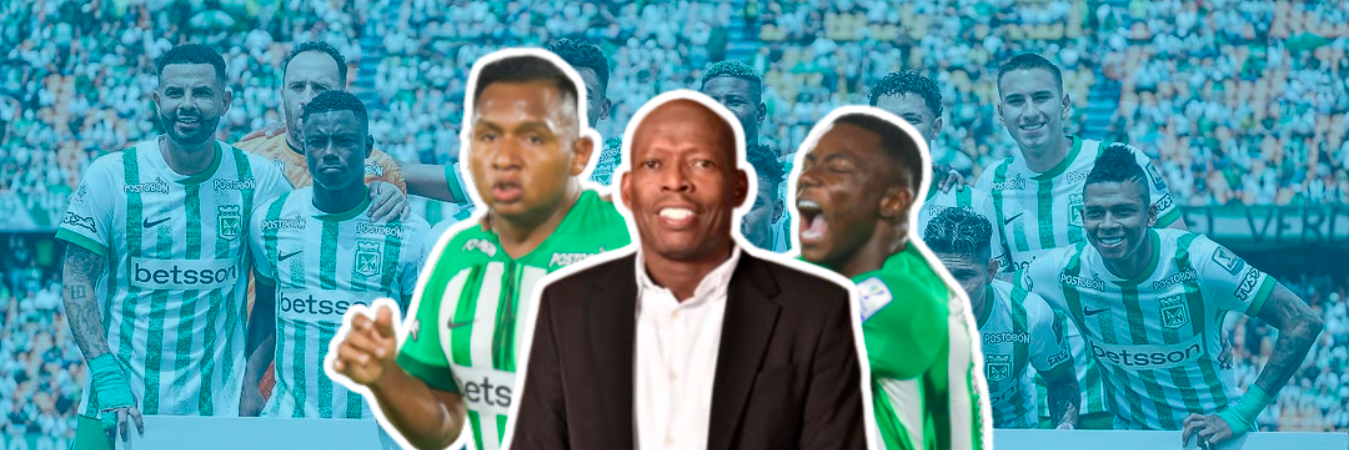 Faustino Asprilla (centro) fue jugador de Atlético Nacional y la Selección Colombia. /FOTO: REDES SOCIALES - @nacionaloficial