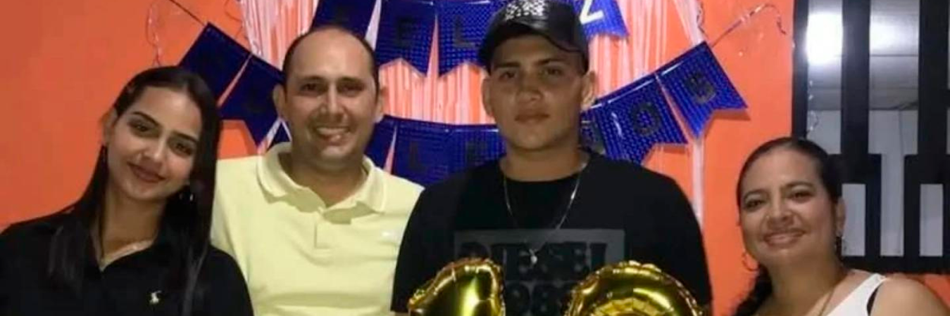 Esta era la familia Lora Rincón, víctima de la masacre en Aguachica. /FOTO: TOMADA DE REDES SOCIALES 