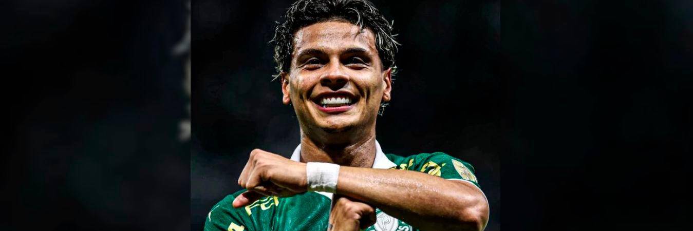 Richard Ríos celebrando un gol con el Palmeiras. /FOTO: INSTAGRAM @bivi_richard.rios