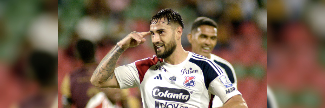 Francisco Fydriszewski ajustó su segundo gol con Independiente Medellín. /FOTO: COLPRENSA 