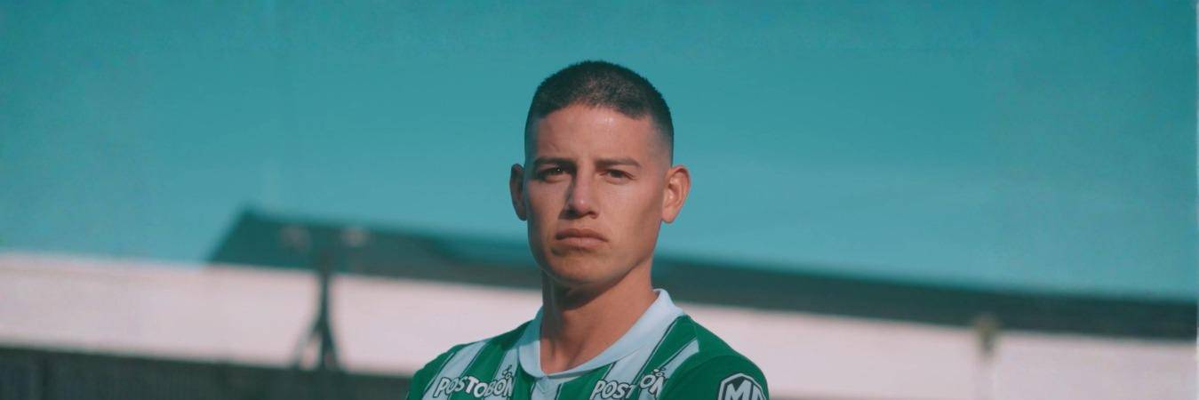 James Rodríguez con la indumentaria del Verde. FOTO: ATLÉTICO NACIONAL