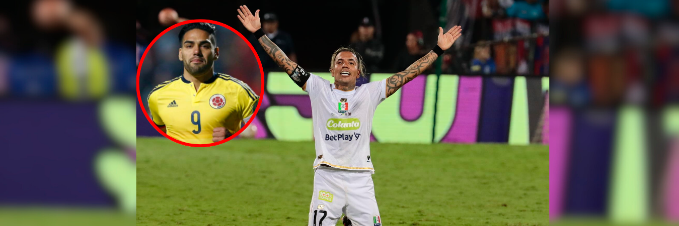 Dayro Moreno celebrando su gol 225 en el torneo colombiano. /FOTO: CARLOS VELÁSQUEZ 